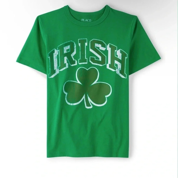 The Children's Place Other - Unisex Irish Shamrock Graphic Tee, Various Sizes